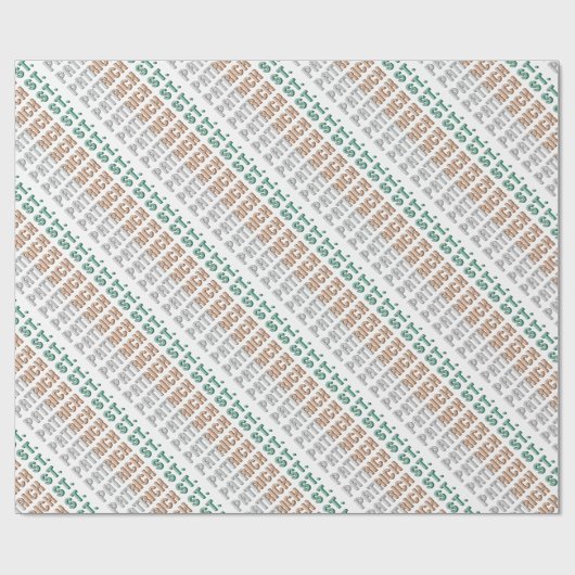 Papier Cadeau St. Patrick Irlande Irlande Irlande St. Paddy Typo (Plat)