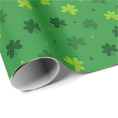 Papier Cadeau St. Patrick’s Day Shamrock Wrapping Paper (Coin rond)