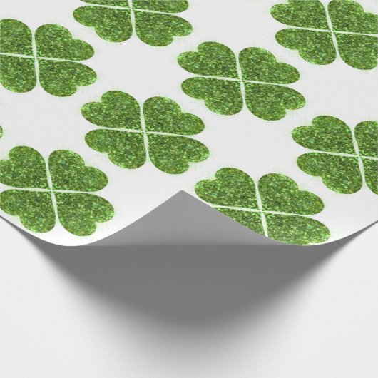 Papier Cadeau St Patrick’s day, trèfle vert irlandais (Coin)