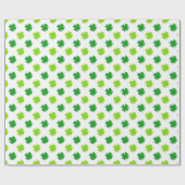 Papier Cadeau St. Patrick's Day 4 Clover feuille Lucky Shamrock (Plat)