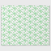 Papier Cadeau St. Patrick's Day Birthday Cake Pattern (Plat)