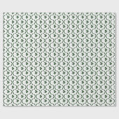 Papier Cadeau St. Patrick's Day Classic Green Shamrock Lattice  (Plat)