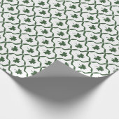 Papier Cadeau St. Patrick's Day Classic Green Shamrock Lattice  (Coin)