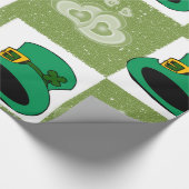 Papier Cadeau St. Patrick's Day Enveloppement papier Coeurs Casq (Coin)