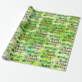 Papier Cadeau St. Patrick's Day Hiver vert du printemps (Déroulé)