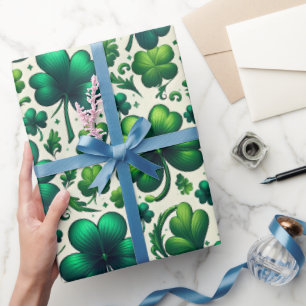 Papier cadeau St. Patrick's Day Lucky Shamrock