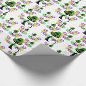 Papier Cadeau St. Patrick's Day Wrapping Papier Chat Floral (Coin)