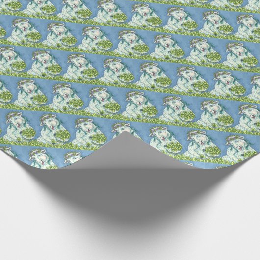 PAPIER CADEAU ST. PATRICK'S IRISH EWE & SHAMROCK WRAPPER PAPER (Coin)