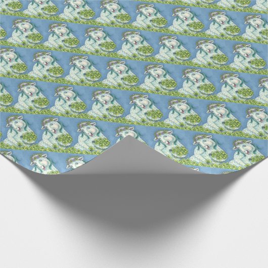 PAPIER CADEAU ST. PATRICK'S IRISH EWE & SHAMROCK WRAPPER PAPER (Coin)