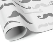 Papier Cadeau Stache drôle (Coin rond)