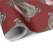 Papier Cadeau Staffordshire Bull Terrier (Coin rond)