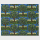 Papier Cadeau Stained Glass Olive Tree Wrapping Paper – Nature (Plat)