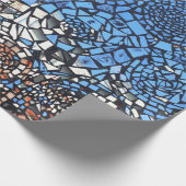 Papier Cadeau Stainverre look mosaïque abstrait (Coin)