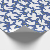 Papier Cadeau Star de la colombe bleue de David Hanoukka (Coin)