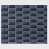 Papier Cadeau Star de Noël et Wiseman (Plat)