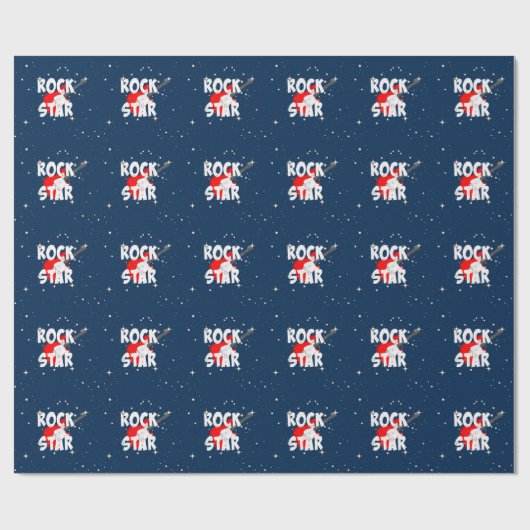Papier Cadeau "Star du Rock" (Plat)