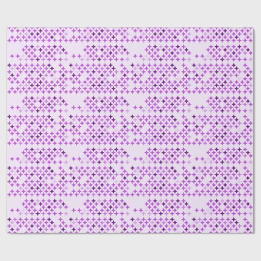 Papier Cadeau Star Grid Pattern (Plat)