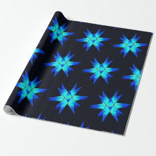Papier Cadeau Star morave de Blue Herrnhuter