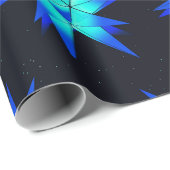 Papier Cadeau Star morave de Blue Herrnhuter (Coin rond)