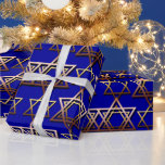 Papier Cadeau Star of David Hanoukka Wrapping Paper<br><div class="desc">Vous pouvez facilement modifier la couleur de l'Arrière - plan en cliquant sur le bouton personnaliser.</div>