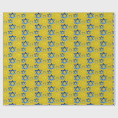 Papier Cadeau Star Of David Watercolor Motif Artistique (Plat)