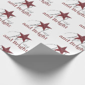 Papier Cadeau Star rustique Merry & Bright (Coin)
