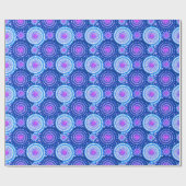 Papier Cadeau Starburbs et pingwheel, bleu et blanc (Plat)