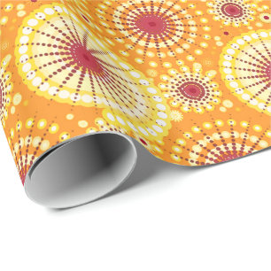 Papier Cadeau Starburbs et pingwheel, safran et raisin