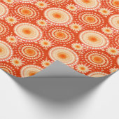 Papier Cadeau Starburds et pingwheel, mandarin orange (Coin)