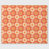 Papier Cadeau Starburds et pingwheel, mandarin orange (Plat)