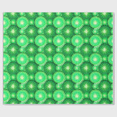 Papier Cadeau Starburds et pingwheel, vert pin foncé (Plat)