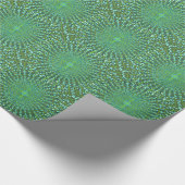 Papier Cadeau Starburst Abstrait moderne, Jade Green et Aqua (Coin)