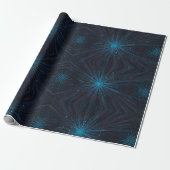 Papier Cadeau Starburst bleu (Déroulé)