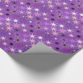 Papier Cadeau Starburst moderne imprimer, violet violet et orchi (Coin)