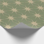 Papier Cadeau Starburst Or moderne simple Soft Green Noël (Coin)