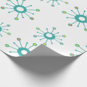 Papier Cadeau Starbursts Coloré Turquoise (Coin)