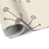 Papier Cadeau Starburts Atomique Nature Tons Terre (Coin rond)