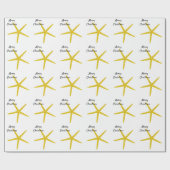 Papier Cadeau Starfish Motifs Joyeux Noël Glitor (Plat)