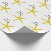 Papier Cadeau Starfish Motifs Joyeux Noël Glitor (Coin)