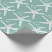 Papier Cadeau Starfish Sea Green Beach Joyeux Noël tendance (Coin)