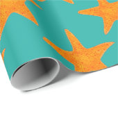 Papier Cadeau Starfish Star Fish Beach Seashell Seashore (Coin rond)