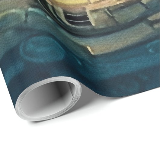 Papier Cadeau Starger dans le ciel (Coin rond)