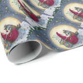 Papier Cadeau Starry Night Belsnickle Père Noël CHRISTMAS PACKAG (Coin rond)