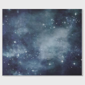 Papier Cadeau Starry Night Blue Sky Stars Amateurs Univers (Plat)
