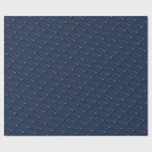 Papier Cadeau Starry Night Dark Blue Sky Gold Stars CadeauEnvelo (Plat)