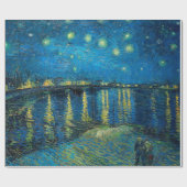 Papier Cadeau Starry nuit van gogh célèbre peinture (Plat)