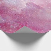 Papier Cadeau Starry Space Light Aquarelle rose Stars Galaxy (Coin)