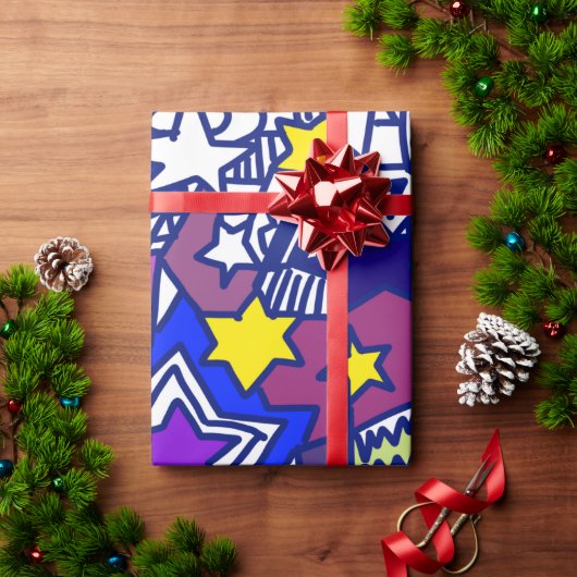 Papier Cadeau stars (Cadeau de vacances)