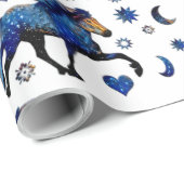 Papier Cadeau Stary Night Charismatic Tolting cheval islandais (Coin rond)