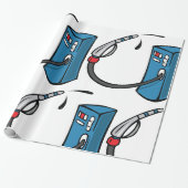 Papier Cadeau Station-service de pompe à essence drôle (Déroulé)